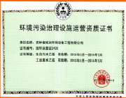 环境污染治理设施运营资质证书